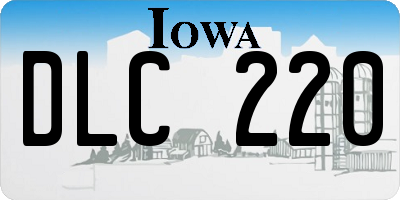 IA license plate DLC220