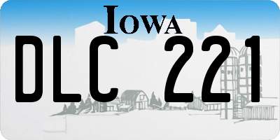 IA license plate DLC221