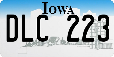 IA license plate DLC223
