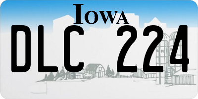 IA license plate DLC224