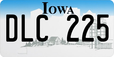 IA license plate DLC225