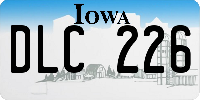 IA license plate DLC226