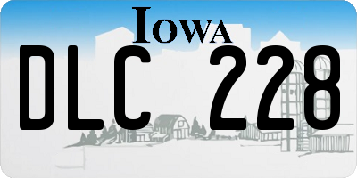 IA license plate DLC228