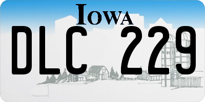IA license plate DLC229