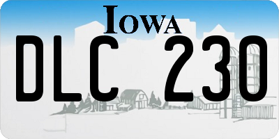 IA license plate DLC230
