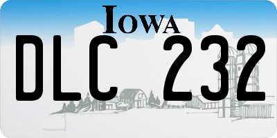 IA license plate DLC232
