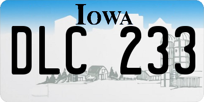 IA license plate DLC233