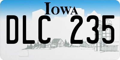 IA license plate DLC235