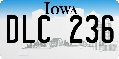 IA license plate DLC236