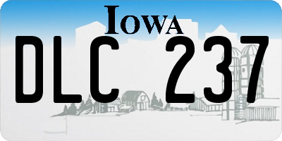 IA license plate DLC237