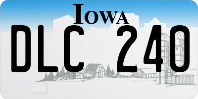 IA license plate DLC240