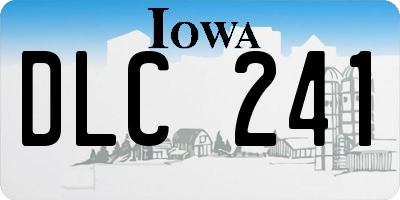 IA license plate DLC241