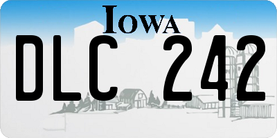 IA license plate DLC242
