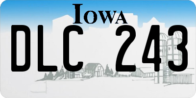 IA license plate DLC243