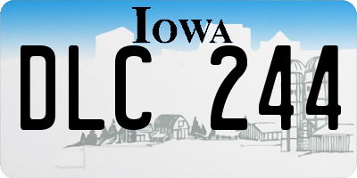 IA license plate DLC244