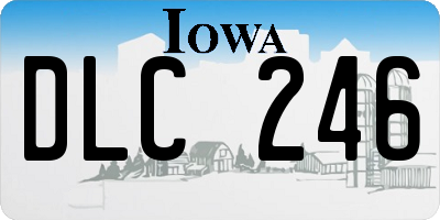 IA license plate DLC246