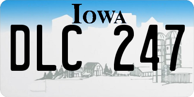 IA license plate DLC247
