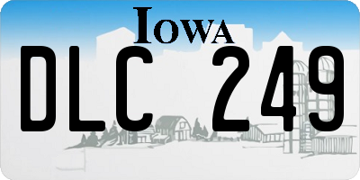 IA license plate DLC249