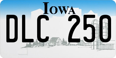 IA license plate DLC250