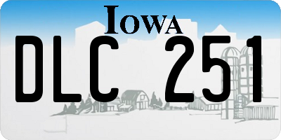 IA license plate DLC251