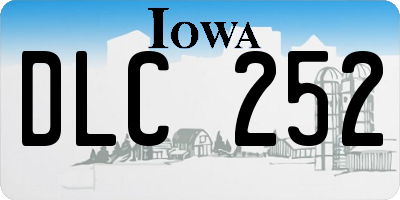 IA license plate DLC252