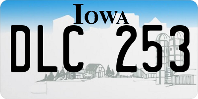 IA license plate DLC253