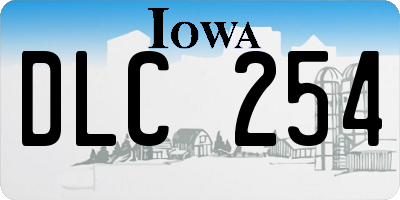 IA license plate DLC254