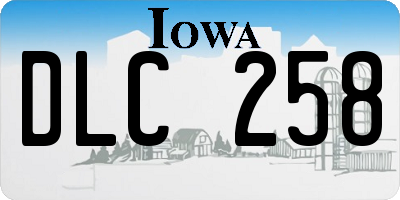 IA license plate DLC258