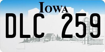 IA license plate DLC259