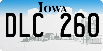 IA license plate DLC260