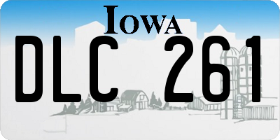 IA license plate DLC261