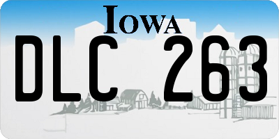 IA license plate DLC263