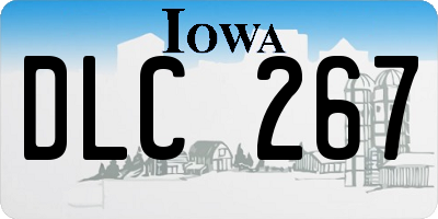 IA license plate DLC267