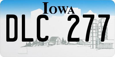 IA license plate DLC277