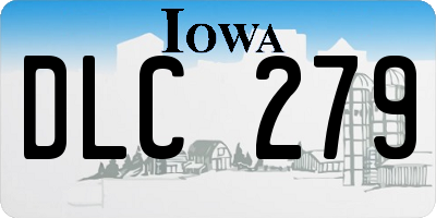 IA license plate DLC279