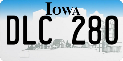 IA license plate DLC280