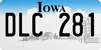 IA license plate DLC281