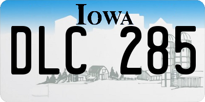 IA license plate DLC285