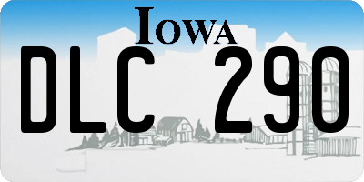 IA license plate DLC290