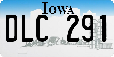IA license plate DLC291