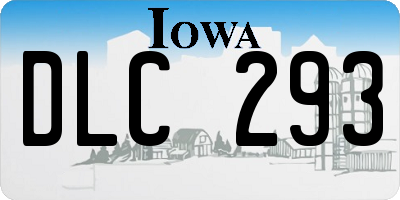 IA license plate DLC293