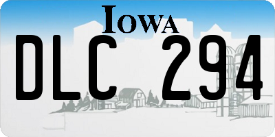 IA license plate DLC294