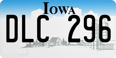 IA license plate DLC296