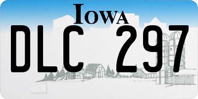 IA license plate DLC297