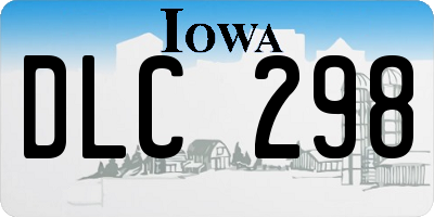 IA license plate DLC298