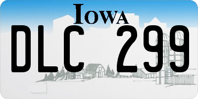 IA license plate DLC299