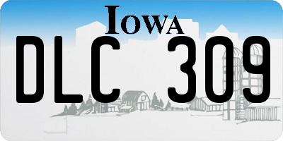 IA license plate DLC309