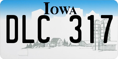 IA license plate DLC317