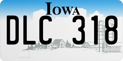 IA license plate DLC318