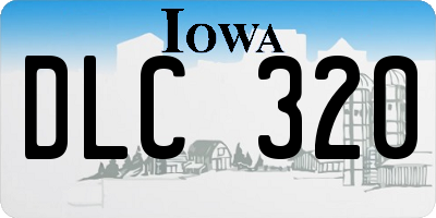 IA license plate DLC320